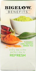 BIGELOW: Benefits Turmeric Chili Matcha Green Tea 18 Bags, 1.15 oz