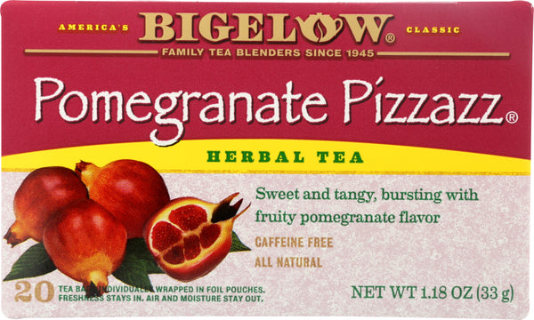 BIGELOW: Pomegranate Pizzazz Herbal Tea 20 Bags, 1.18 oz