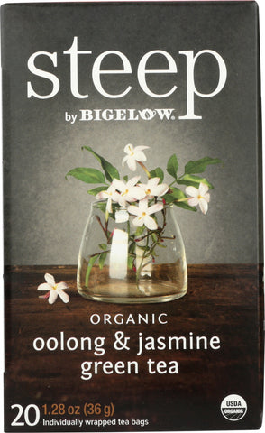 BIGELOW: Steep Organic Oolong & Jasmine Green Tea, 1.28 oz