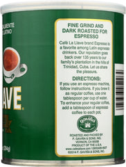 CAFE LA LLAVE: Pure Espresso Coffee, 10 oz