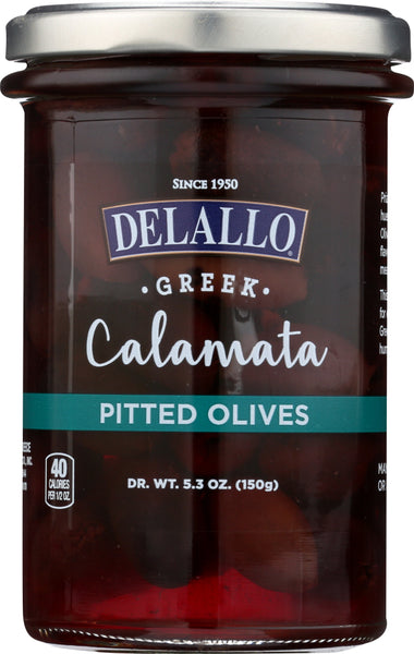 DELALLO: Pitted Calamata Olives, 5.3 oz