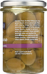DELALLO: Feta Stuffed Green Greek Olives, 9.9 oz