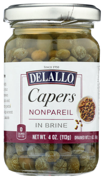 DELALLO: Capers Nonpareil in Brine, 4 oz