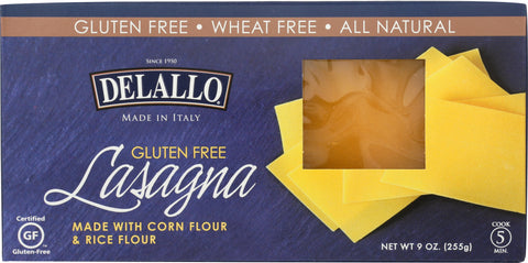 DELALLO: Pasta Lasagna Gluten Free, 9 oz