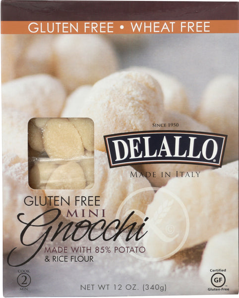 DELALLO: Gluten Free Potato And Rice Gnocchi, 12 oz