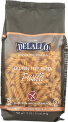 DELALLO: Gluten-Free Pasta Whole Grain Rice Fusilli, 12 oz