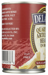 DELALLO: Artichoke Heart Quartered, 14.1 oz