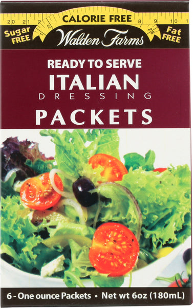 WALDEN FARMS: Calorie Free Italian Dressing 6 Packets, 6 oz