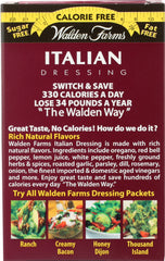 WALDEN FARMS: Calorie Free Italian Dressing 6 Packets, 6 oz