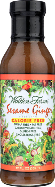 WALDEN FARMS: Calorie Free Dressing Sesame Ginger, 12 oz