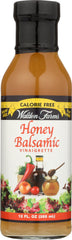 WALDEN FARMS: Honey Balsamic Vinaigrette, Free From Calorie Sugar Fat Gluten & Carbohydrate, 12 Oz