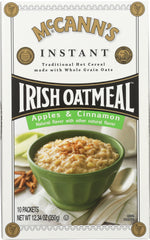 MCCANN'S: Instant Irish Oatmeal Apples & Cinnamon, 12.3 Oz