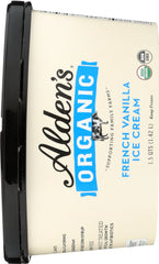 ALDENS ORGANIC: Ice Cream French Vanilla, 48 oz