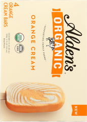 ALDENS ORGANIC: Bar Frozen Orange Cream, 4 pk