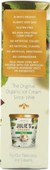 JULIES ORGANIC: Ice Cream Bar Mint Chip 4 Bars, 10 oz