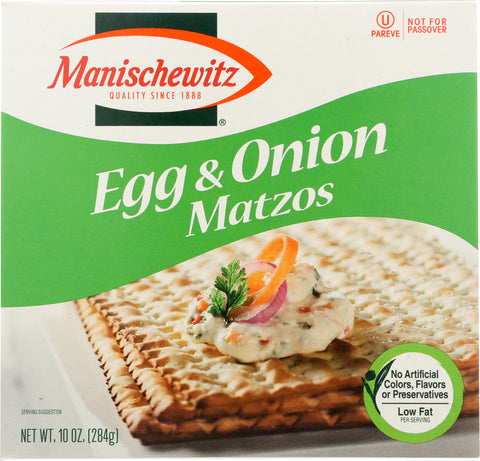 MANISCHEWITZ: Egg & Onion Matzos, 10 Oz