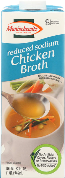 MANISCHEWITZ: Broth Chicken All Natural Reduced Sodium, 32 oz