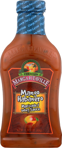 MARGARITAVILLE: Mango Habañero Marinade Wing Sauce, 16 oz