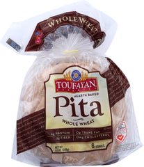 TOUFAYAN: Pita Whole Loave Wheat, 12 oz