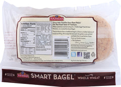 TOUFAYAN: Smart Bagel Whole Wheat, 9.5 oz