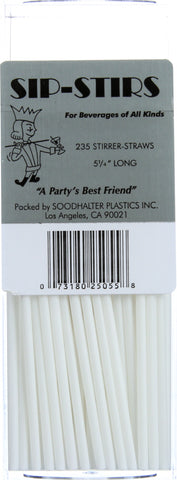 SOODHALTER: Stir Sip Plastic, 235 pc