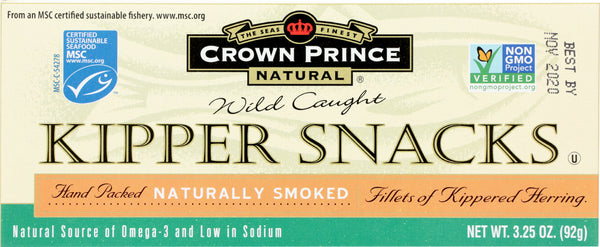 CROWN PRINCE: Kipper Snacks Naturally Smoked, 3.25 oz