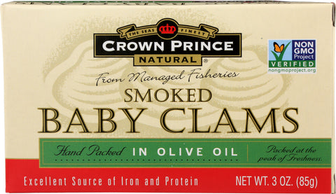 CROWN PRINCE: Clam Baby Smoked Olive Oil, 3 oz