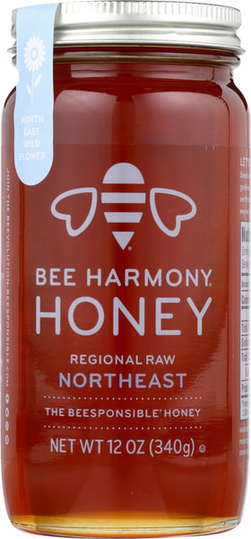 BEE HARMONY: Regional Raw Northeast Honey, 12 oz