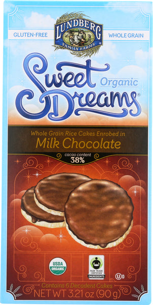 LUNDBERG: Rice Cake Sweet Dream Milk Chocolate 3.2 oz