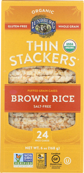 LUNDBERG: Thin Stacker Brown Rice, 5.9 oz