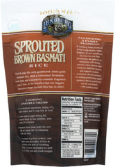 LUNDBERG: Organic Sprouted Brown Basmati Rice, 1 lb