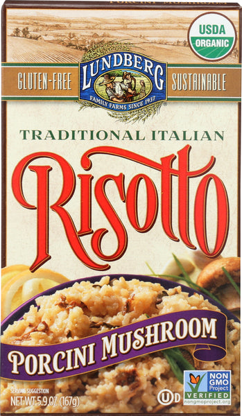 LUNDBERG: Organic Risotto Porcini Mushroom, 5.9 Oz