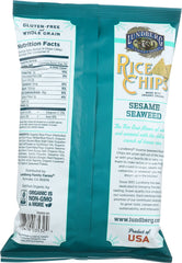 LUNDBERG: Rice Chips Sesame and Seaweed, 6 oz