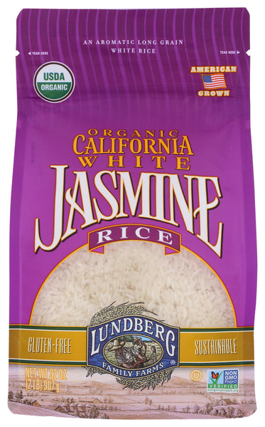 LUNDBERG: Organic California White Jasmine Rice, 2 lb
