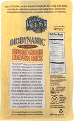 LUNDBERG: Organic Short Grain Brown Rice, 1 lb