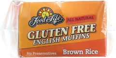 FOOD FOR LIFE: Gluten Free English Muffins Brown Rice, 18 oz