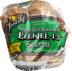 FOOD FOR LIFE: Ezekiel 4:9 Burger Buns Sesame, 16 oz
