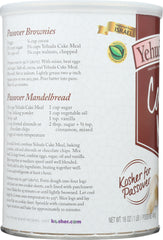 YEHUDA MATZOS: Cake Meal Canister, 16 oz