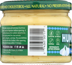 WILD GARDEN: Hummus Dip Roasted Garlic, 10.7 oz