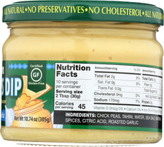 WILD GARDEN: Hummus Dip Roasted Garlic, 10.7 oz