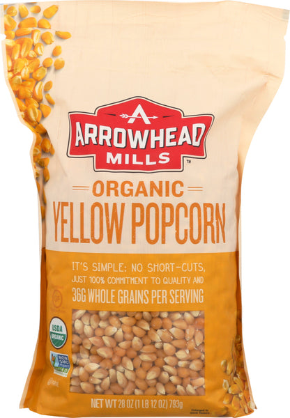 ARROWHEAD MILLS: Organic Yellow Popcorn, 28 oz