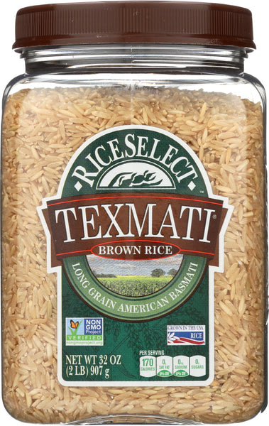 RICE SELECT: Texmati Long Grain American Basmati Brown Rice, 2 Lb