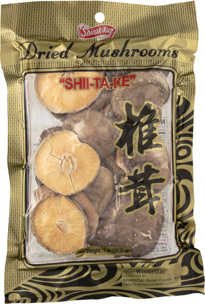 SHIRAKIKU: Dried Shiitake Mushrooms, 1 oz