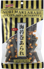 SHIRAKIKU: Nori Maki Arare Rice Crackers With Seaweed, 3 oz