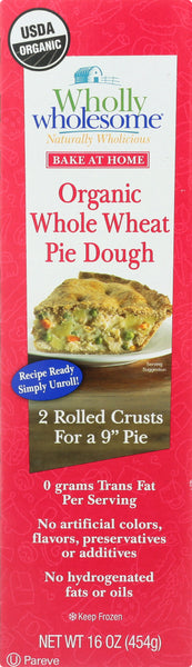 WHOLLY WHOLESOME: Organic Whole Wheat Pie Dough, 16 oz