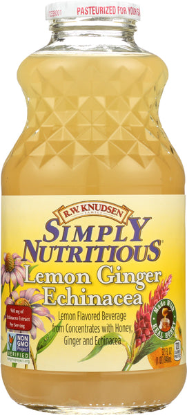 R.W. KNUDSEN FAMILY: Simply Nutritious Lemon Ginger Echinacea Juice, 32 oz