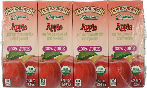 R.W. KNUDSEN: Family Organic Juice Apple 4 Count, 27 oz