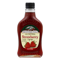 MAPLE GROVE: Syrup Natural Strawberry, 8.5 oz