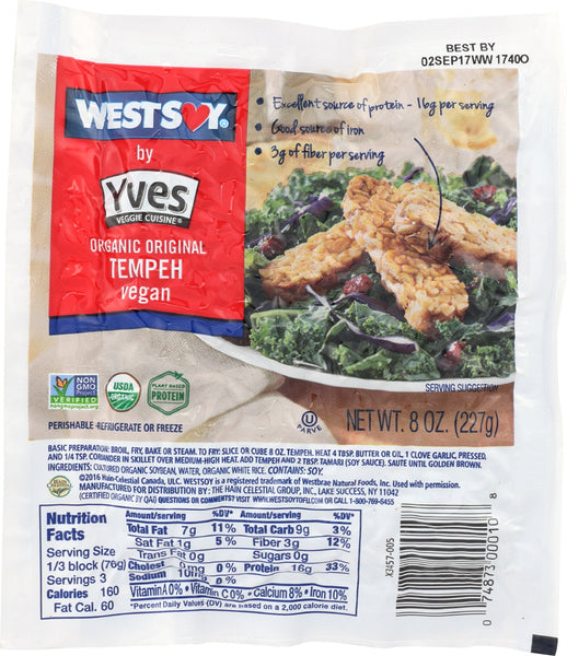 WESTSOY: Original Soy Tempeh, 8 oz