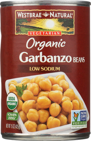 WESTBRAE NATURAL: Vegetarian Organic Garbanzo Beans, 15 oz